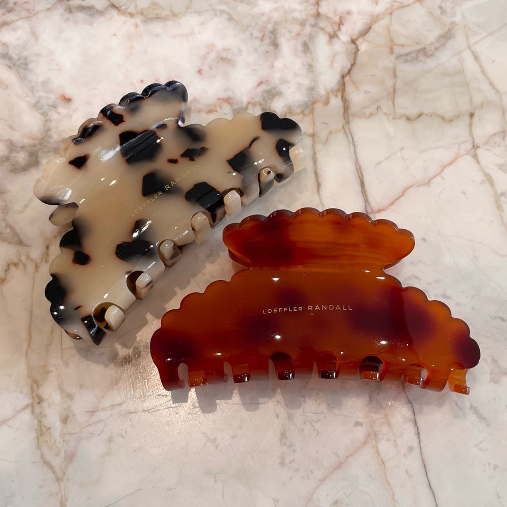 Loeffler Randall Hair Claw Clip Set- Tortoise and Amber